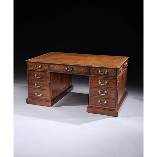 A mahogany library desk